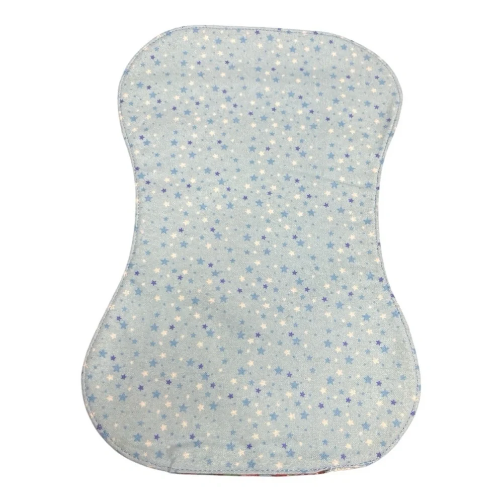 Hand Crafted Flannel Burp Cloth Contoured Padded Fabric Quilted Reversible